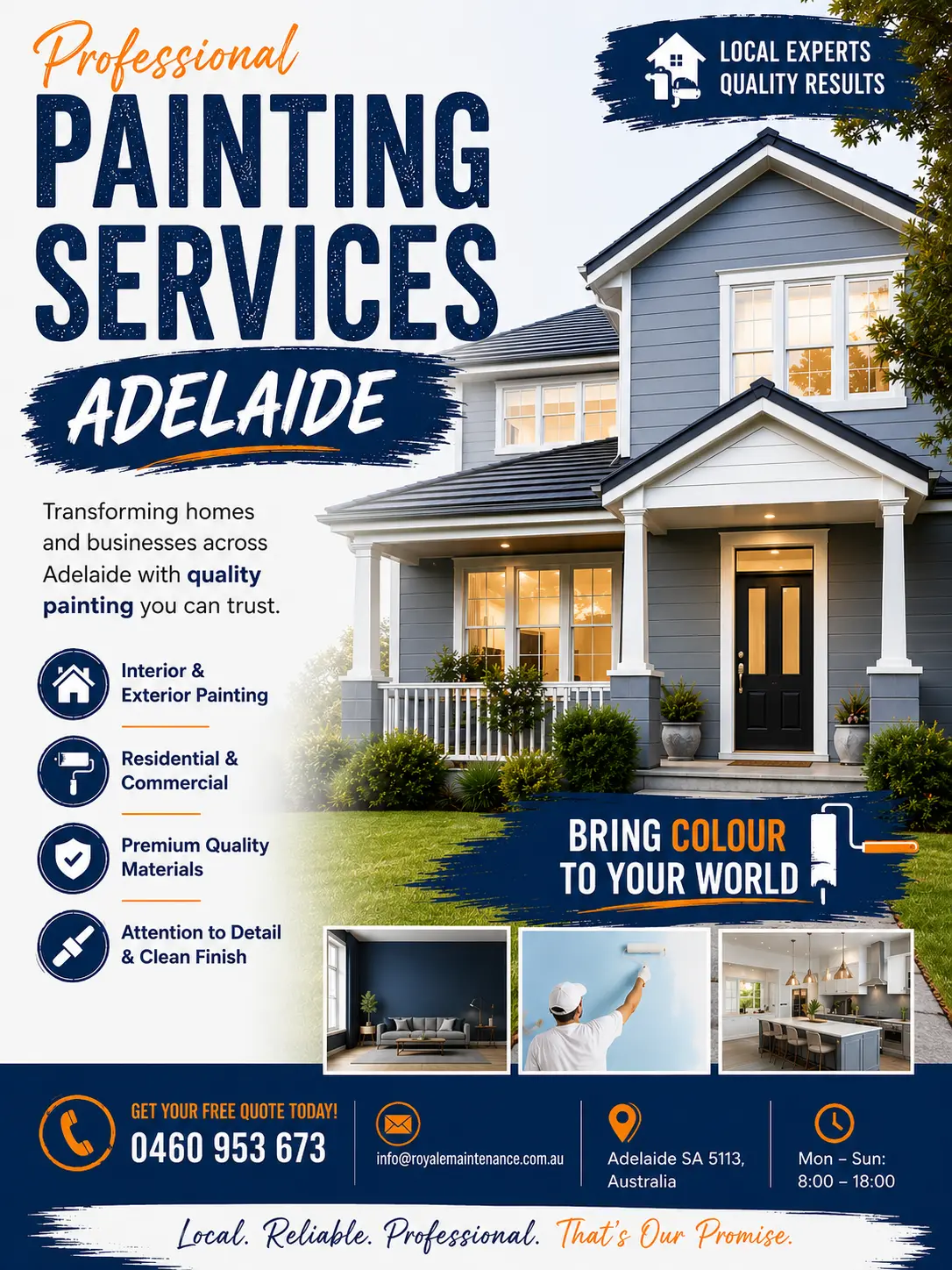 Painting services in Adelaide by Royale Maintenance